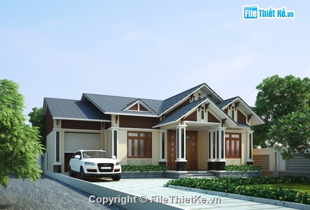nhà vườn 1 tầng,file cad nhà 1 tầng,cad nhà 1 tầng,autocad nhà 1 tầng